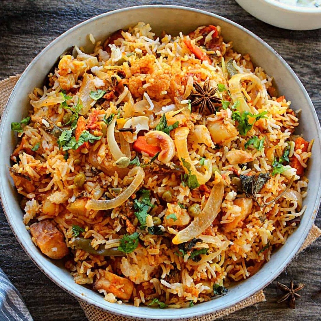 Vegetable Biryani.